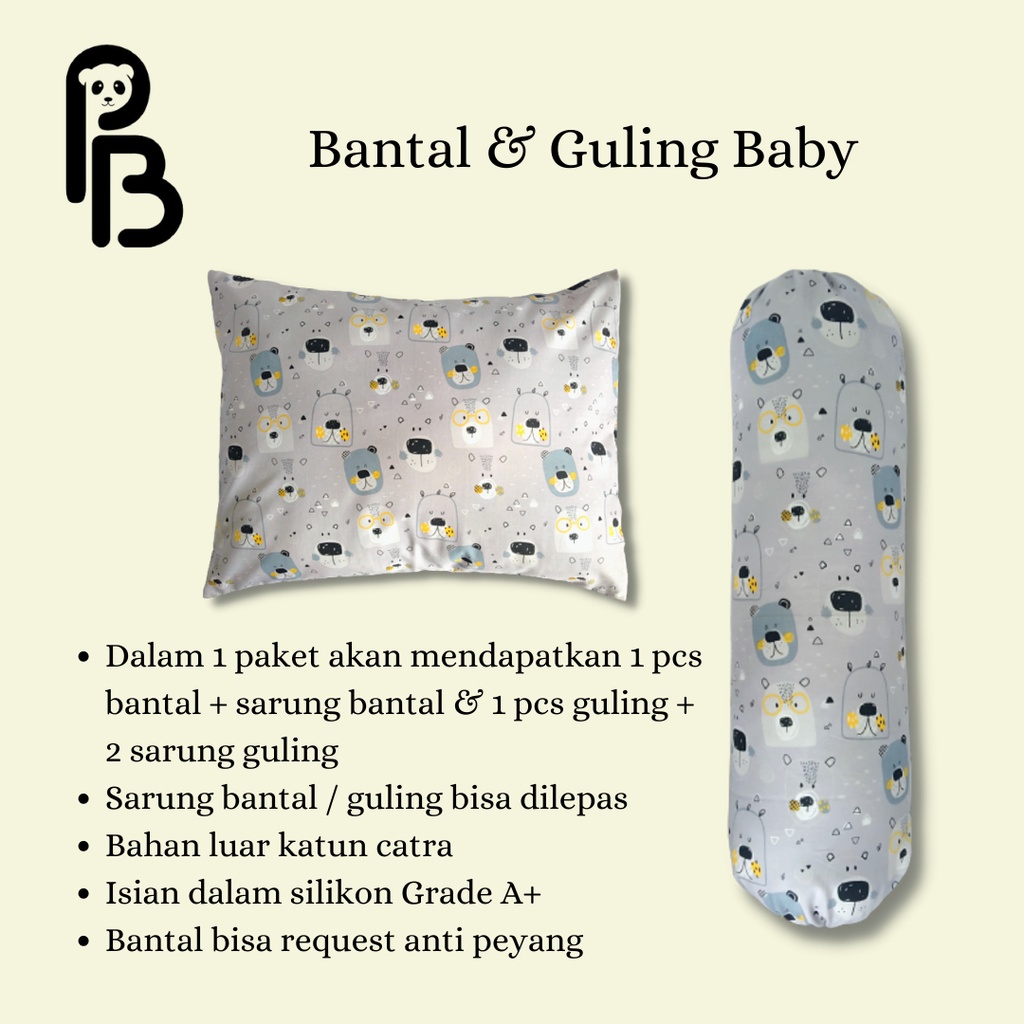 Precious Baby | Bantal Guling Klasik Bayi Set Bundling | Paket Bundling Bantal Guling | Bantal dan Guling Anak | Baby Pillow and Bolster | Child Pillow and Bolster