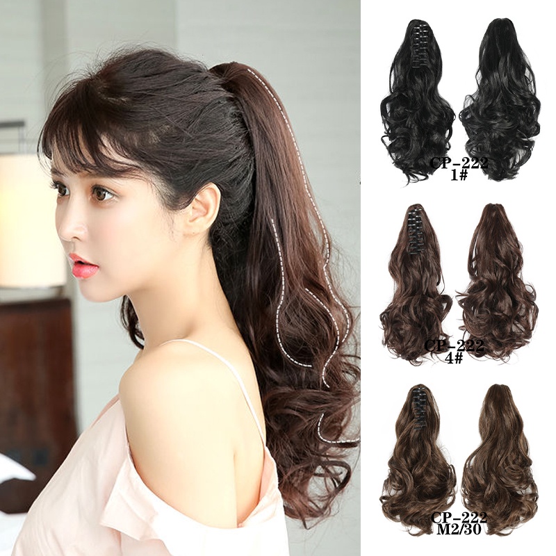 COD❤️Wig Rambut Wanita Ikat Hair Extension Hairclip Korea lima klip rambut lurus panjang potongan wig serat kimia potongan