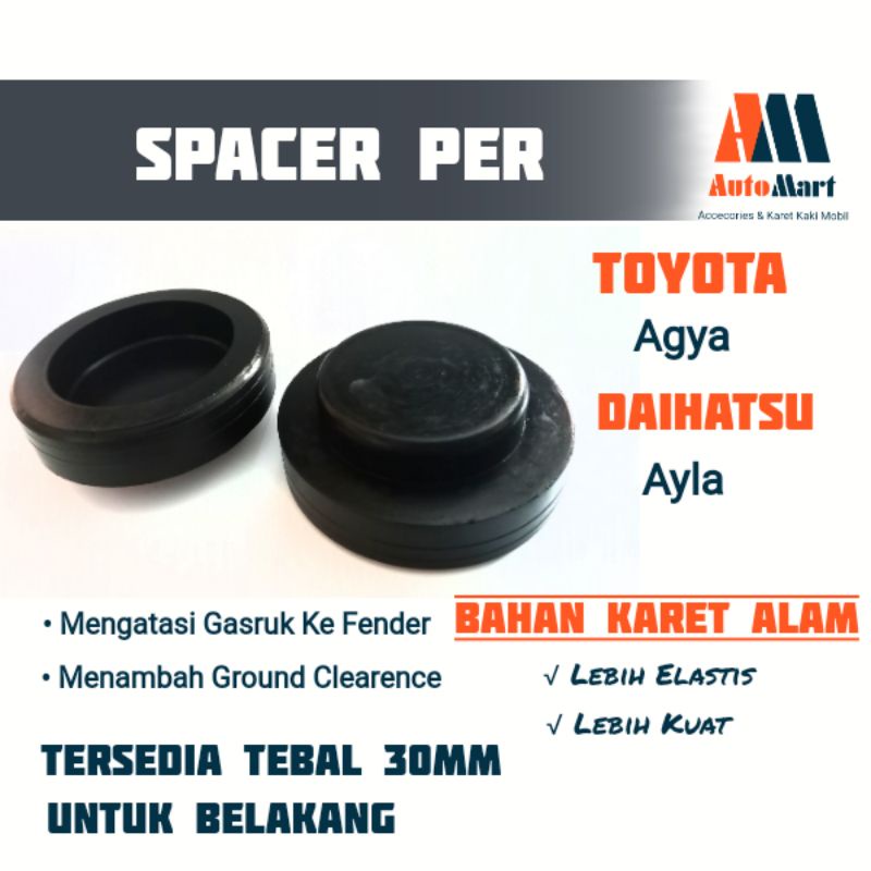 Spacer per belakang ayla agya Tebal 30mm 2pcs