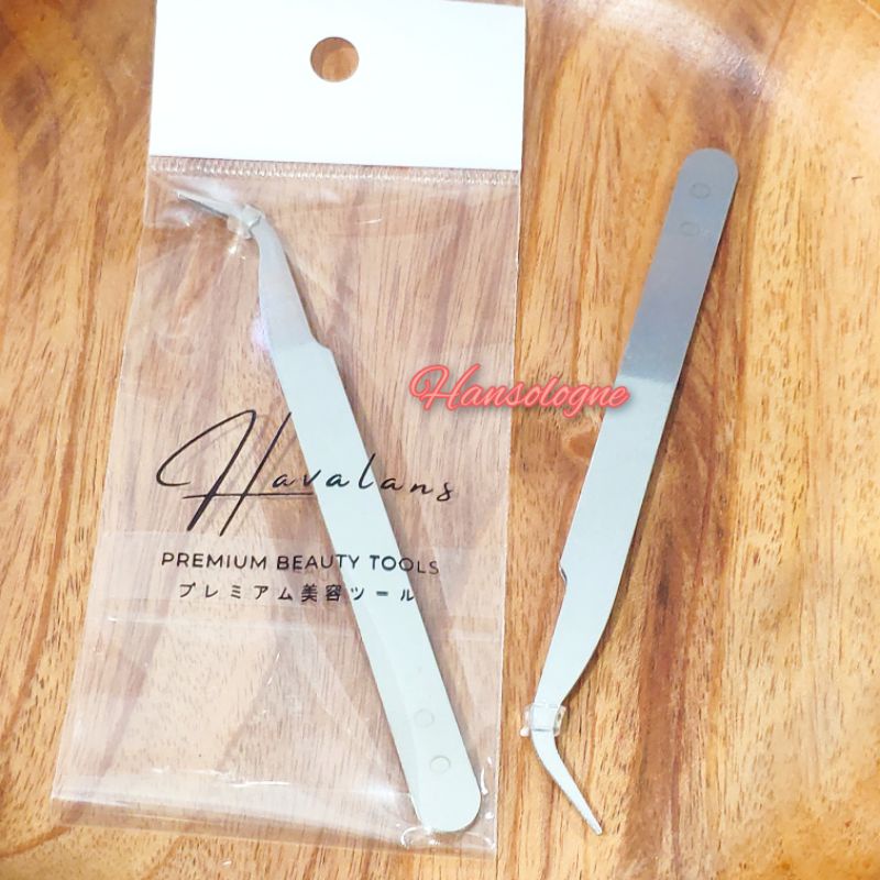 pinset bengkok tweezer eyelash extansion nail art havalans