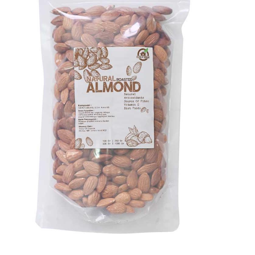 

✿ Natural Roasted Almond (Panggang) 250 Gr ☈