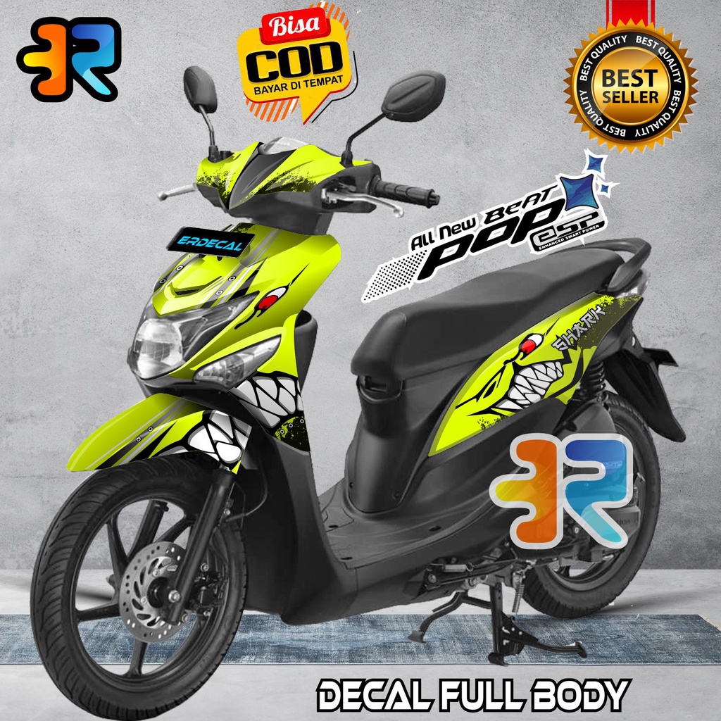 Decal Beat Pop Stiker Full Body Variasi Desain Shark