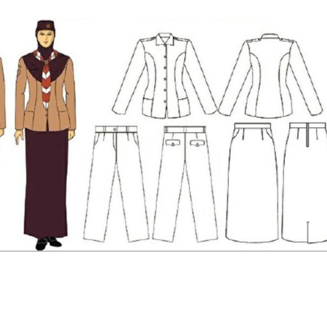 ❁ STELAN PRAMUKA PUTRI  PEMBINA PEREMPUAN PANJANG RAPILO, PRAMUKA GURU PEREMPUAN,  PRAMUKA PNS PEREM