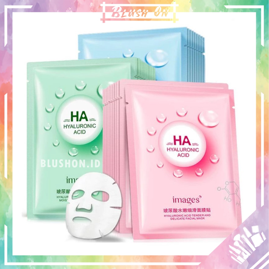 IMAGES HA HYALURONIC Acid Facial Sheet Mask - Masker IMAGE Asam Hyaluronik Water Moisturizing Mask