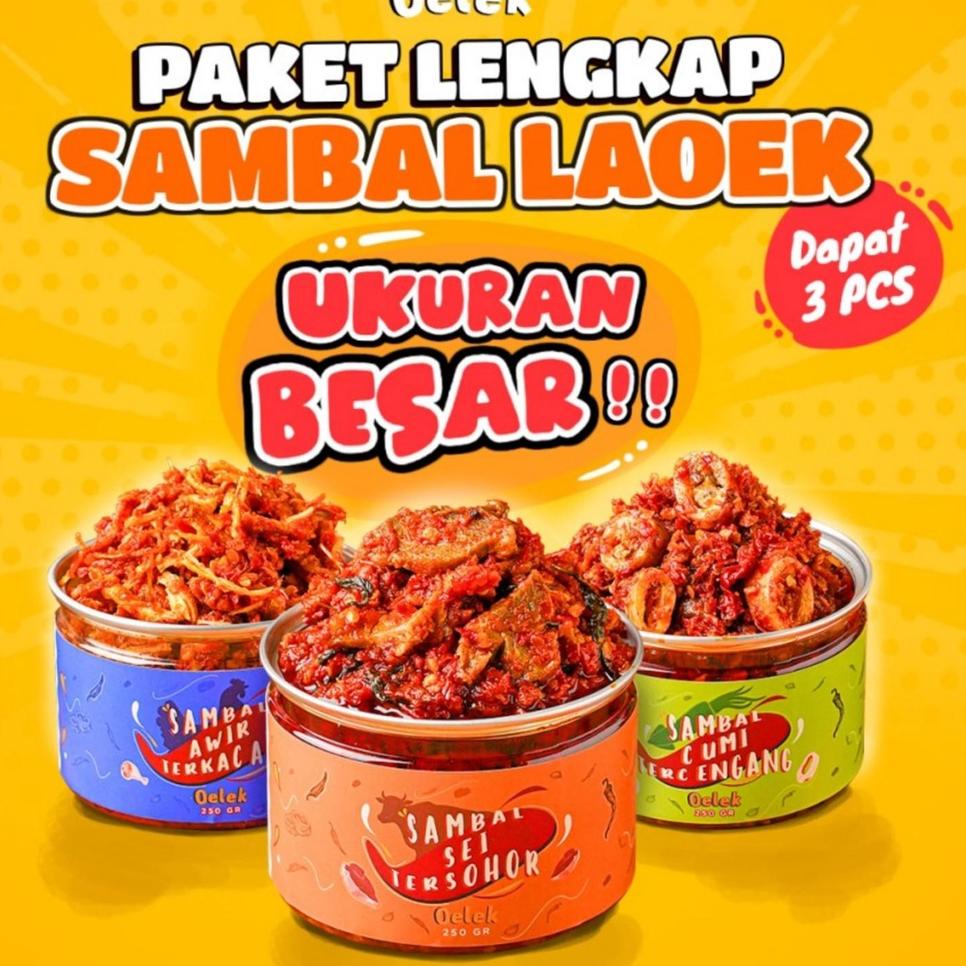 

Hanya disiniQq7Q1 Paket Lengkap Sambal Laoek 3 Pcs Ukuran 250 Gram