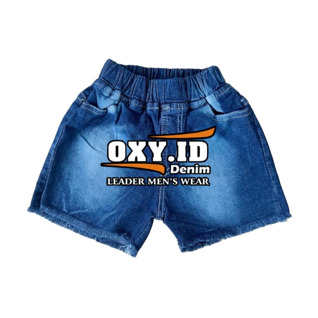 Celana hotpant jeans anak cewek model rawis bahan sofjeans mulur elastis