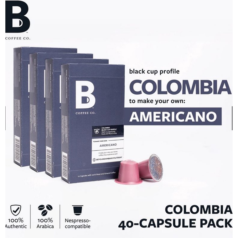 

B Coffee Co. 4 Packs of Nespresso Compatible Coffee Capsules