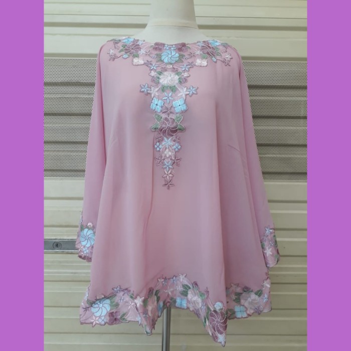atasan kaftan wanita - Merah Muda (L7C2) Murah Kaftan Lebaran Kaftan Silk High Quality Jumbo Kaftan 
