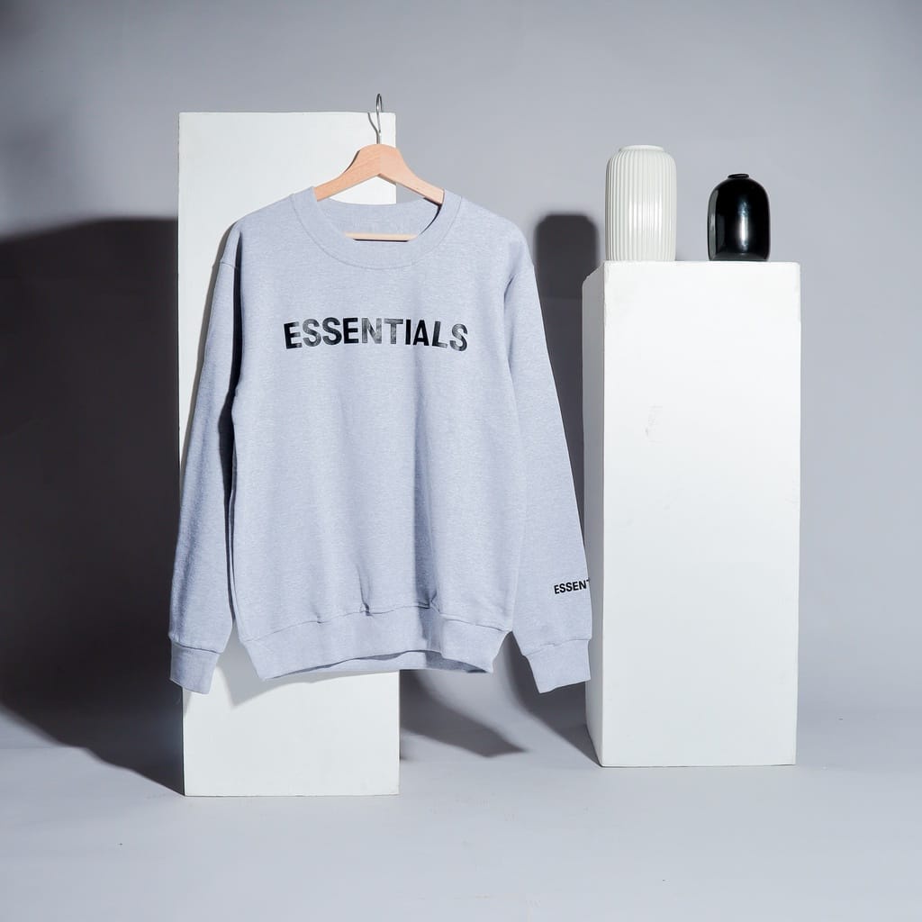 Sweater Crewneck ESSENTIALS Basic Navy Premium Unisx