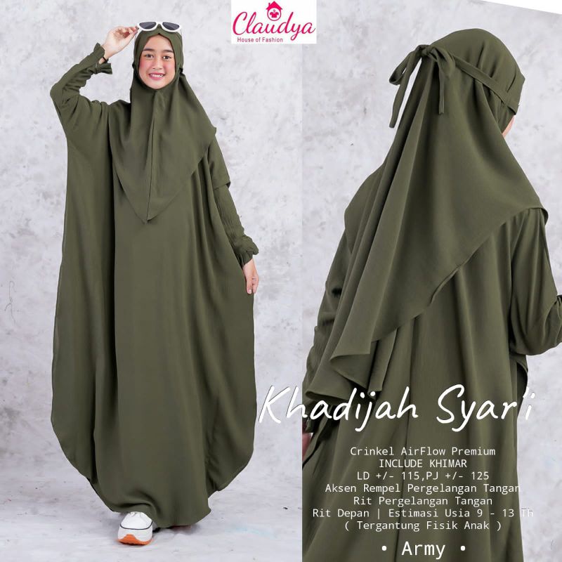 SL Khadijah Syari Kids  LABEL JASMINE (TANYAKAN STOK)