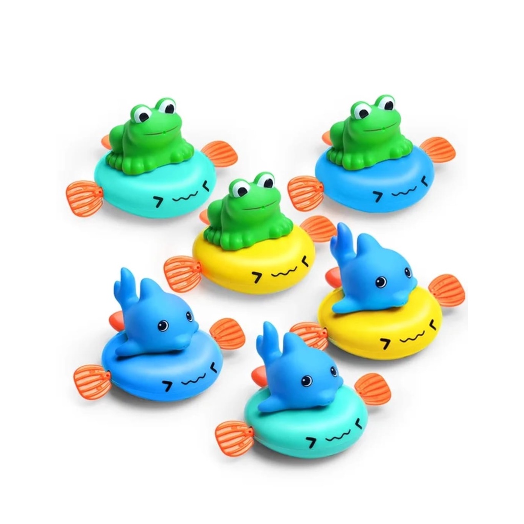 MAINAN MANDI ANAK BENTUK BEBEK KATAK STARFISH BERENANG LUCU / BABY BATH TOYS / MAINAN AIR ANAK