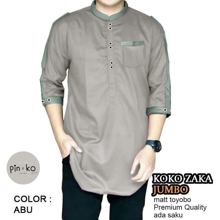 PIK - Koko Kurta Zaka Dewasa 3per4 S, M, L , XL, XXL, 3XL / Baju Koko Pria Jumbo/ Baju Muslim Pria/ Koko Murah