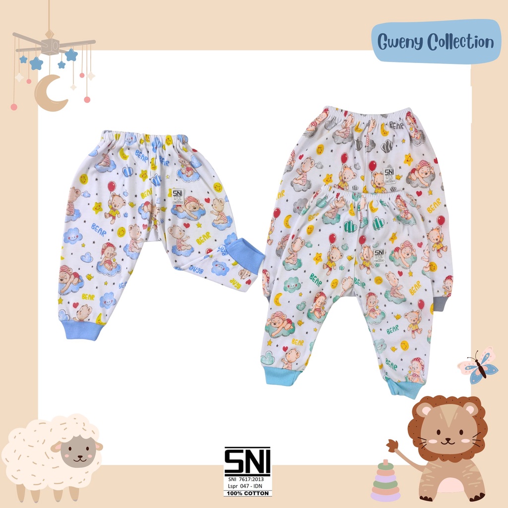 CELANA PANJANG BAYI UNISEX COTTON GWENY MURAH