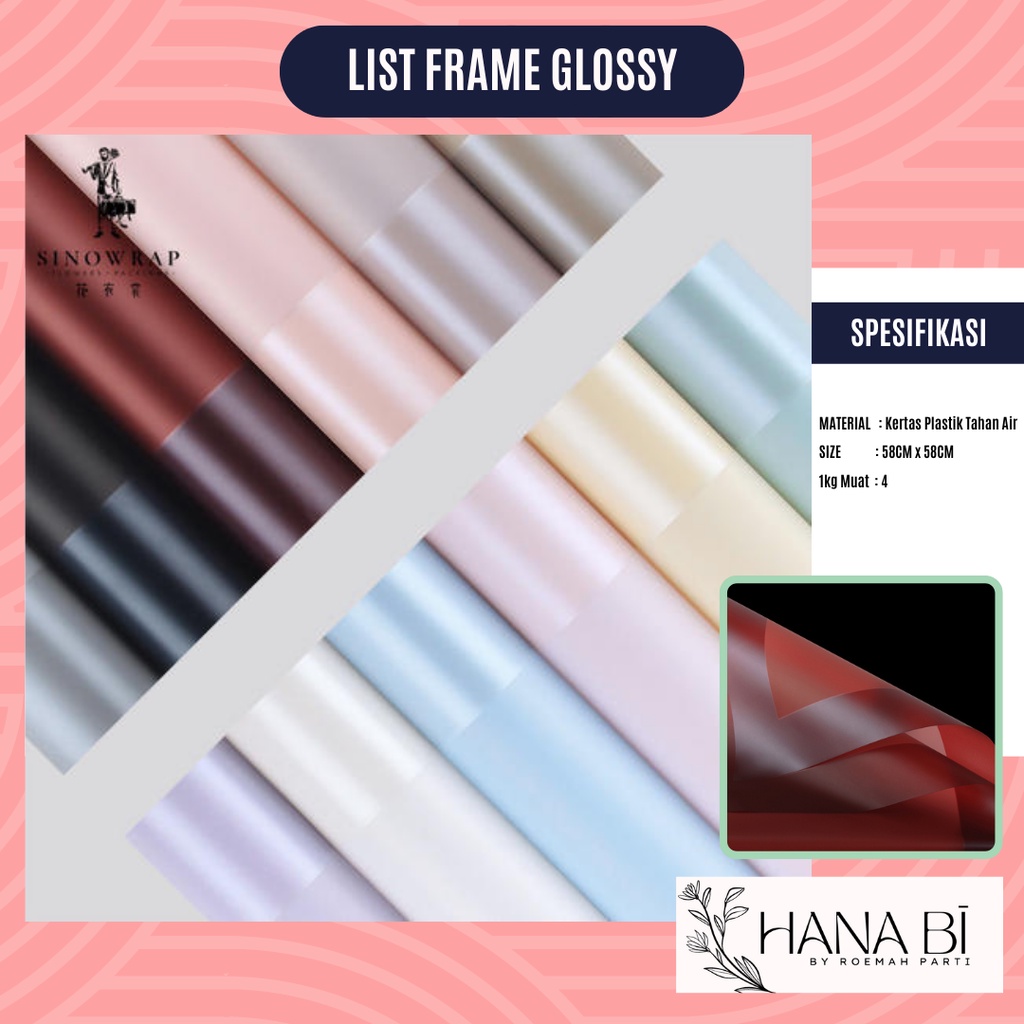 

5 Lembar Chellophane Macarons Big List Transparan Skirt Jelly Frame Glossy P.PPQ