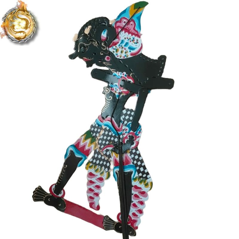 wayang kulit werkudara bima bimasena brotoseno hitam bahan kertas karton duplex