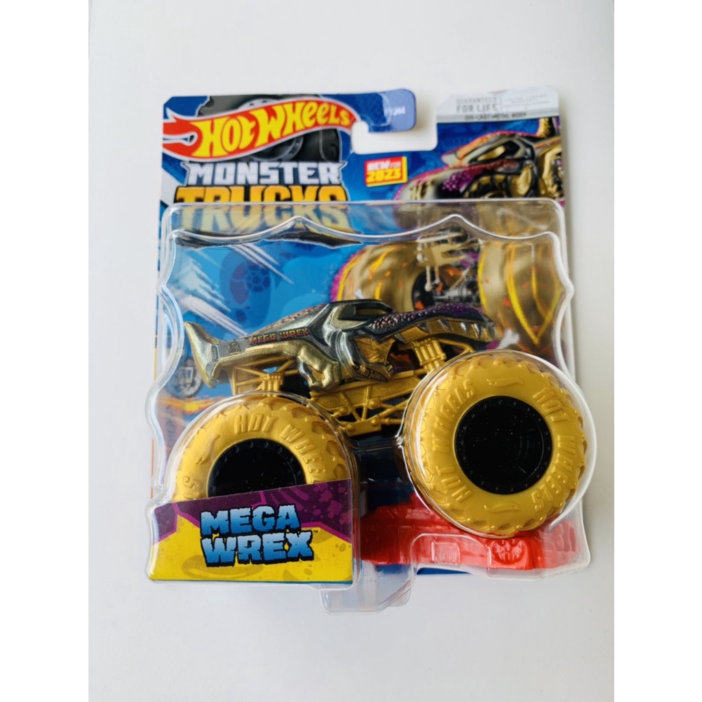 HOTWHEELS HOT WHEELS MONSTER TRUCKS TRUCK MEGA WREX KUNING HIU DIECAST MINIATUR MOBIL MAINAN MOBILAN