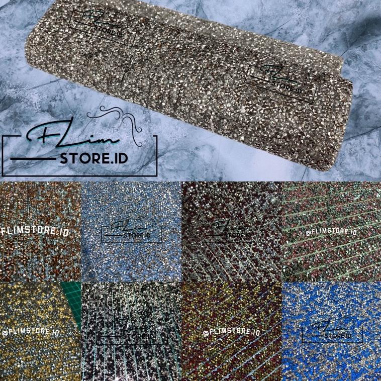 READY Tikar setrika Payet kristal rhinestone diamond acak gosok lembaran 22x40 cm (Aksesoris Tikar D