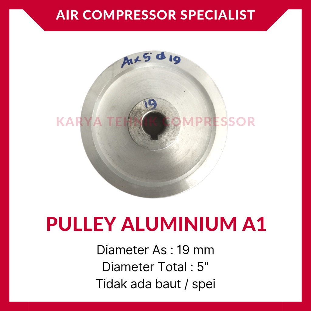 Puli / Pully / Pulley Dinamo Kompresor Udara 5” &amp; 19 mm