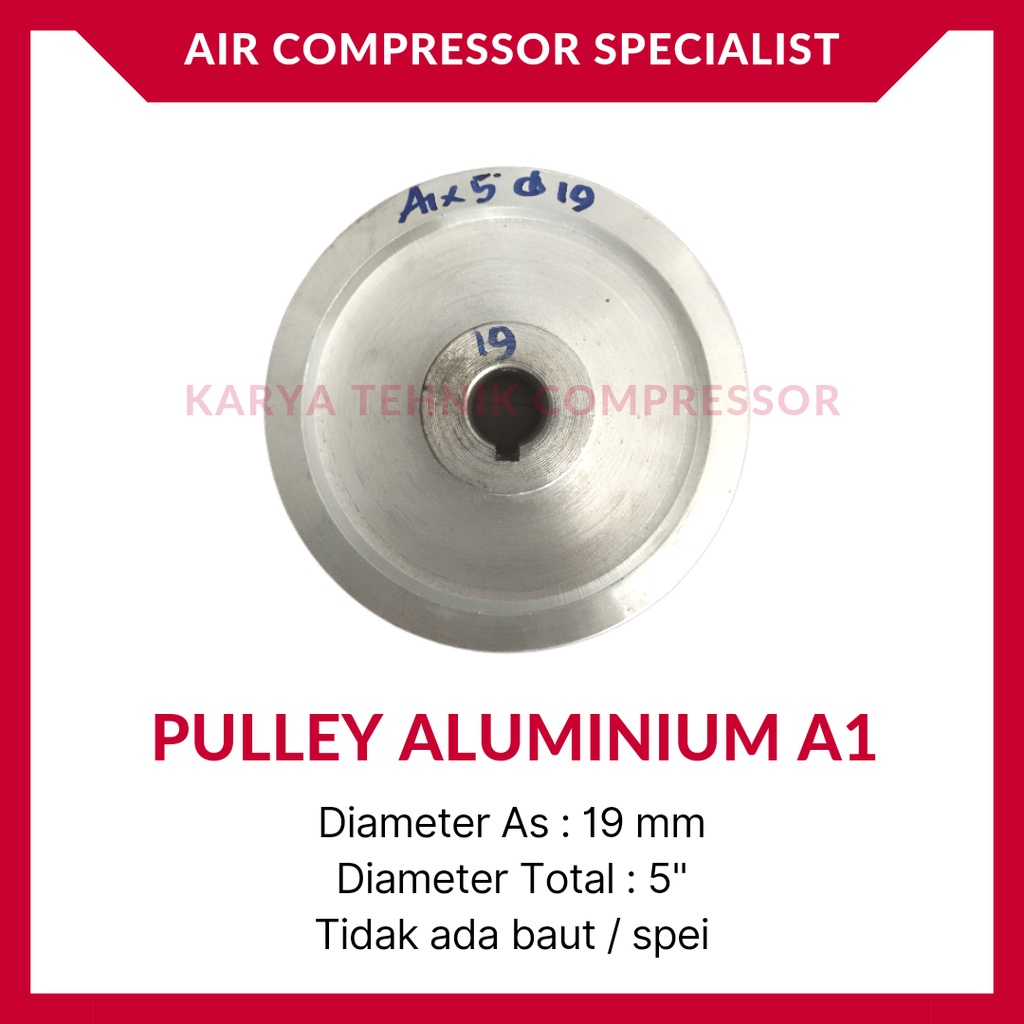 Puli / Pully / Pulley Dinamo Kompresor Udara 5” & 19 mm