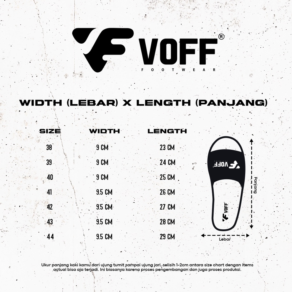 Voff - Sepatu Slip on Pria Wanita Voff Navy Edition