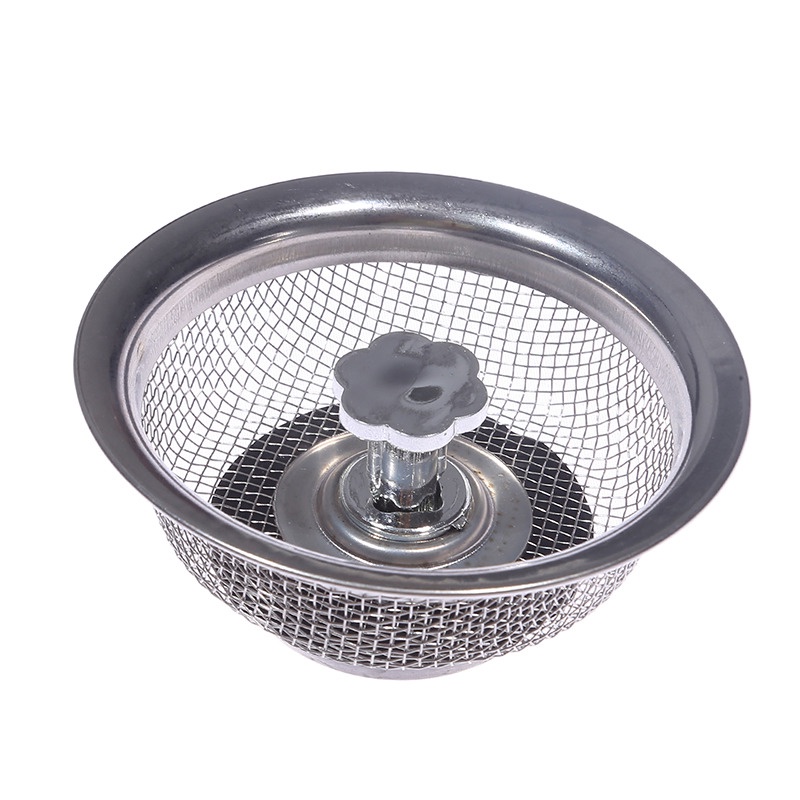 Kitchen Filter Penyaring Saluran Air Perak Bahan Stainless Steel Untuk Dapur / Kamar Mandi