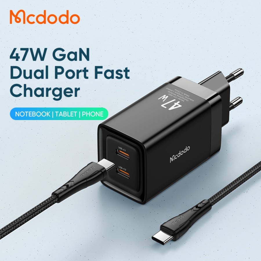 MCDODO CH-5653 TRAVEL CHARGER SET GAN 47W SUPER FAST CHARGING SAMSUNG