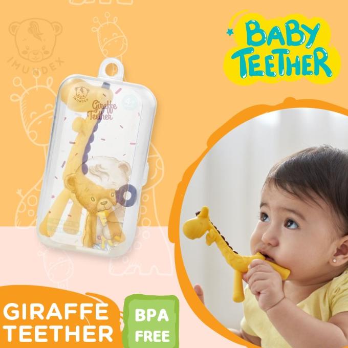 TEETHER GIRAFFE MAINAN GIGITAN BAYI JERAPAH + KOTAK PENYIMPAN IMUNDEX