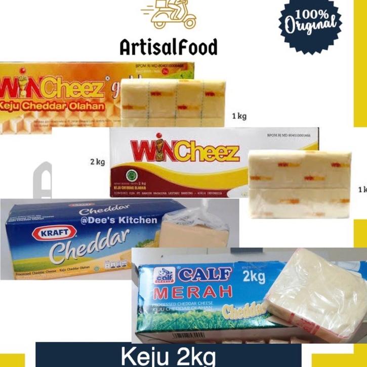 

✻ Keju Cheddar Kraft Prochiz Meg Wincheez Calf Gold Cheddar Mentari 2kg 2 kg ASLI ☄