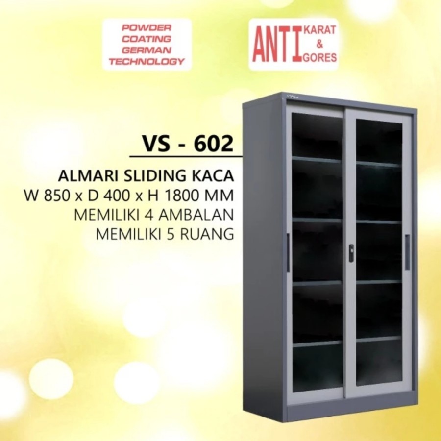 Lemari Arsip Besi 2 Pintu / Lemari Dokumen Besi 2 Pintu / Lemari Kantor Besi 2 Pintu / Cupboard Besi
