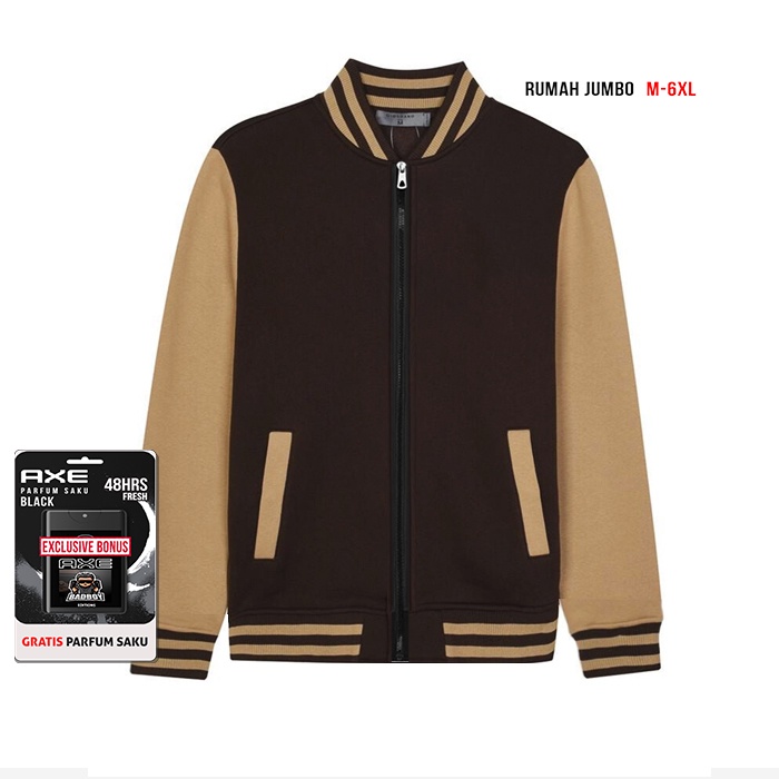 Jaket Bomber Varsity Oversize (M - 6XL) Sweater Baseball Bomber Original