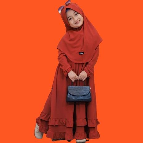 RESTOCK P23 Gamis Anak Perempuan 2 - 12 Tahun Delisha Gamis Anak Perempuan Gamis Remaja Gamis Anak S