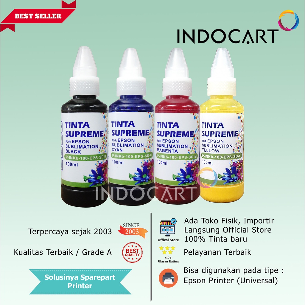 IndoCart Tinta Refill Printer Epson-Sublim Sublimation Ink-100ml