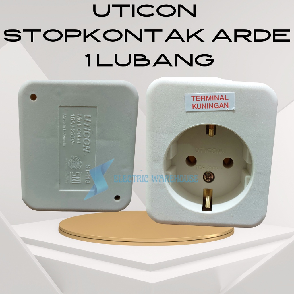 UTICON STOP KONTAK ARDE 1 LUBANG ST-118 / ST118