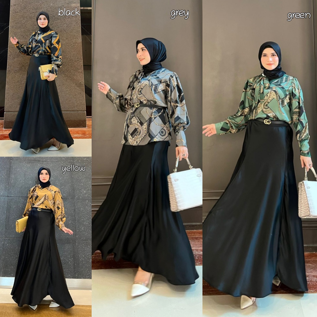 SHENNA 2 by HMF (Setelan rok blus, Setelan kasual rok dan blus, Setelan kasual rok, Setelan blus, Bl