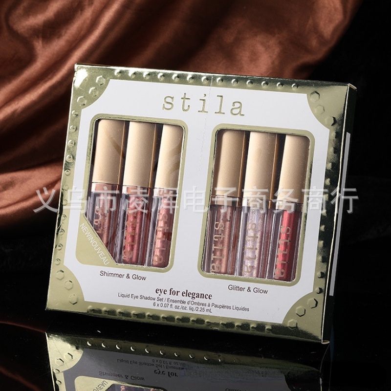 STILA 6IN1 LIQUID EYESHADOW CAIR GLITTER SEQUIN TAHAN LAMA KOSMETIK MAKEUP MATA