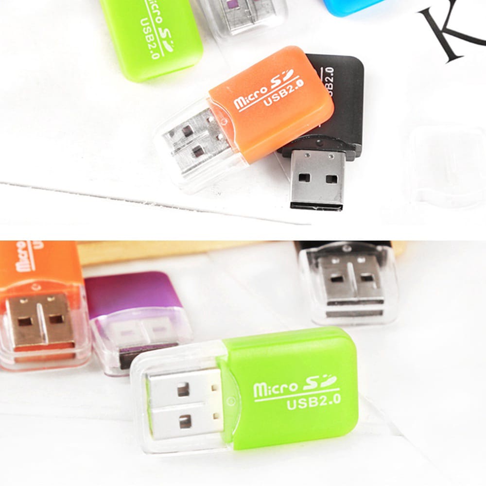 Portable Mini Card Reader USB 2.0 Micro SD Memory Card Reader Adapter Flash Drive For Tablet