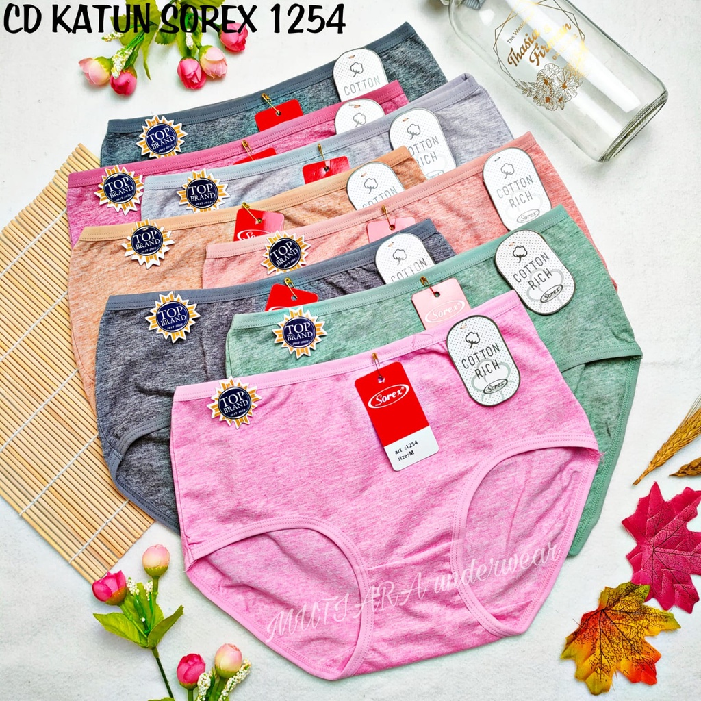 Celana Dalam katun Sorex 1254/Celana Dalam Basic Sorex Ukuran M-XL Celana Dalam Wanita Katun Midi