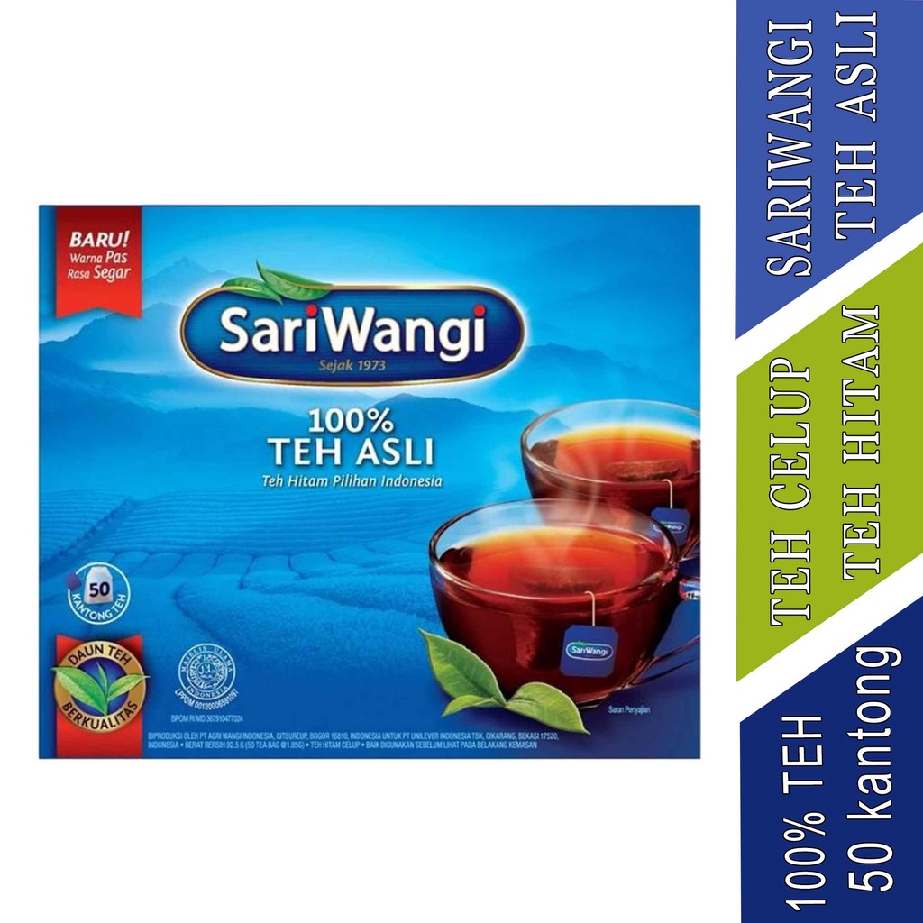 

Teh hitam-Sariwangi- Teh celup- 50 Kantong