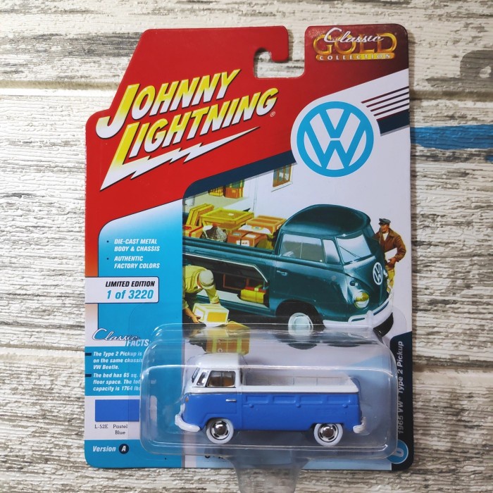 JOHNNY LIGHTNING VW VOLKSWAGEN TYPE 2 PICKUP BIRU TERLARIS
