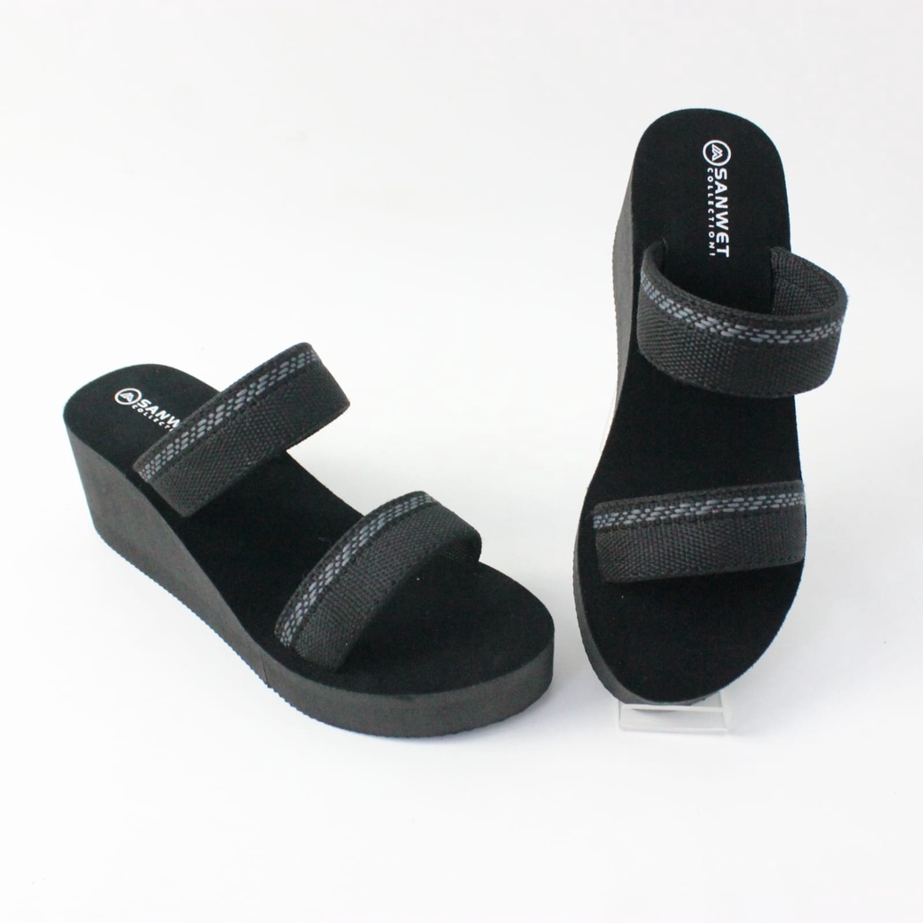 Sandal Wedges Wanita Ban 2 tinggi 9 cm