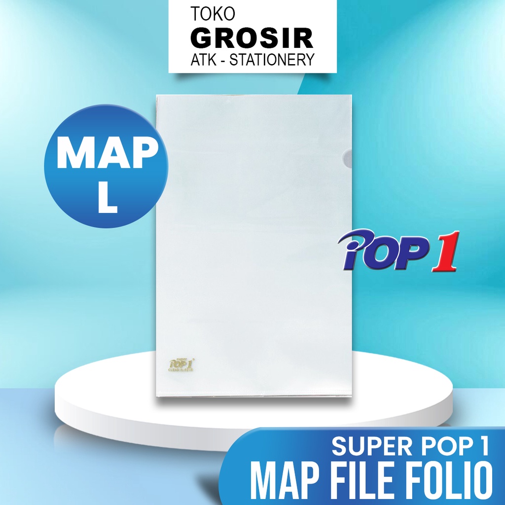 

Clear Sleeves / Map document L (Folio) Super POP1 PUTIH/TRANSPARANT (1PACK)