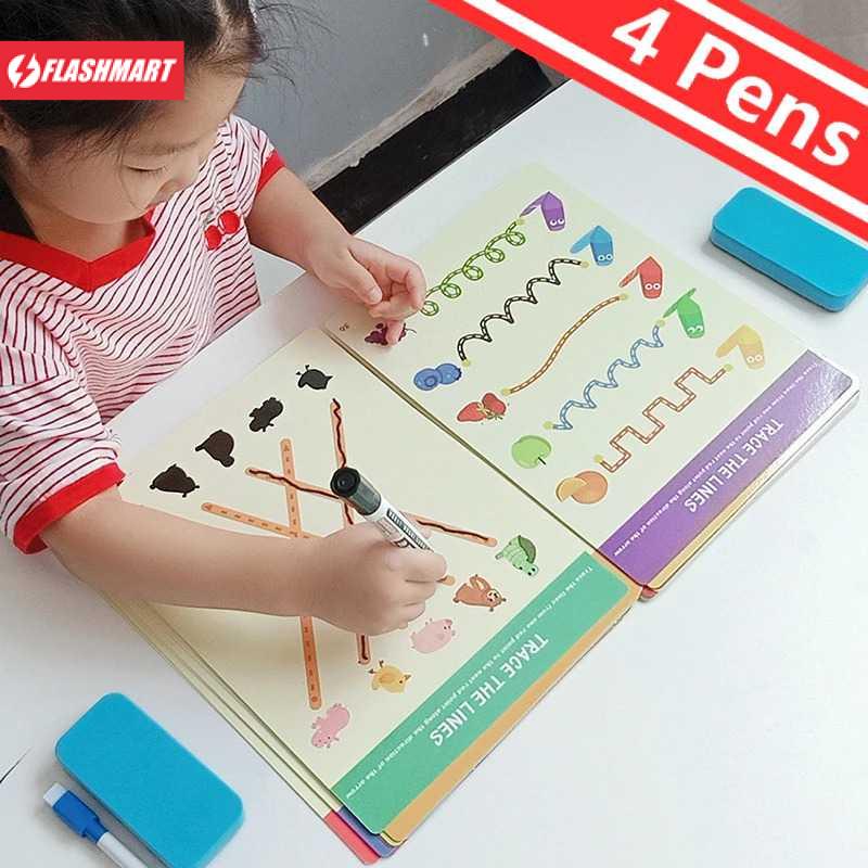 Flashmart Learn Fun Alat Gambar Anak Line Drawing Set Game Toy - WTJD002-1