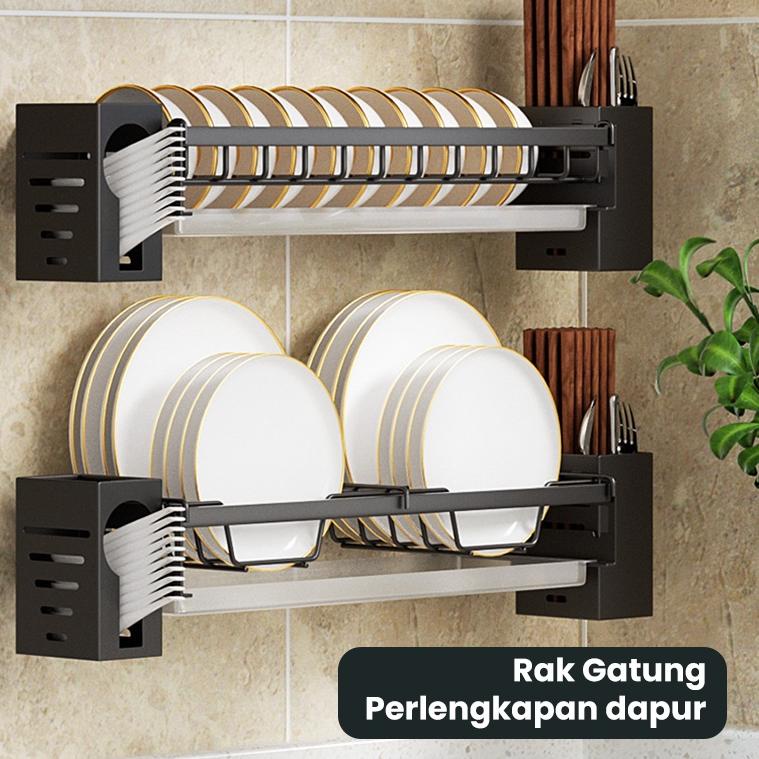 SALE TERBATAS Starlht Rak Piring Gantung Wastafel Rak Peniris Piring Mangkuk Dinding Rak Piring Gant