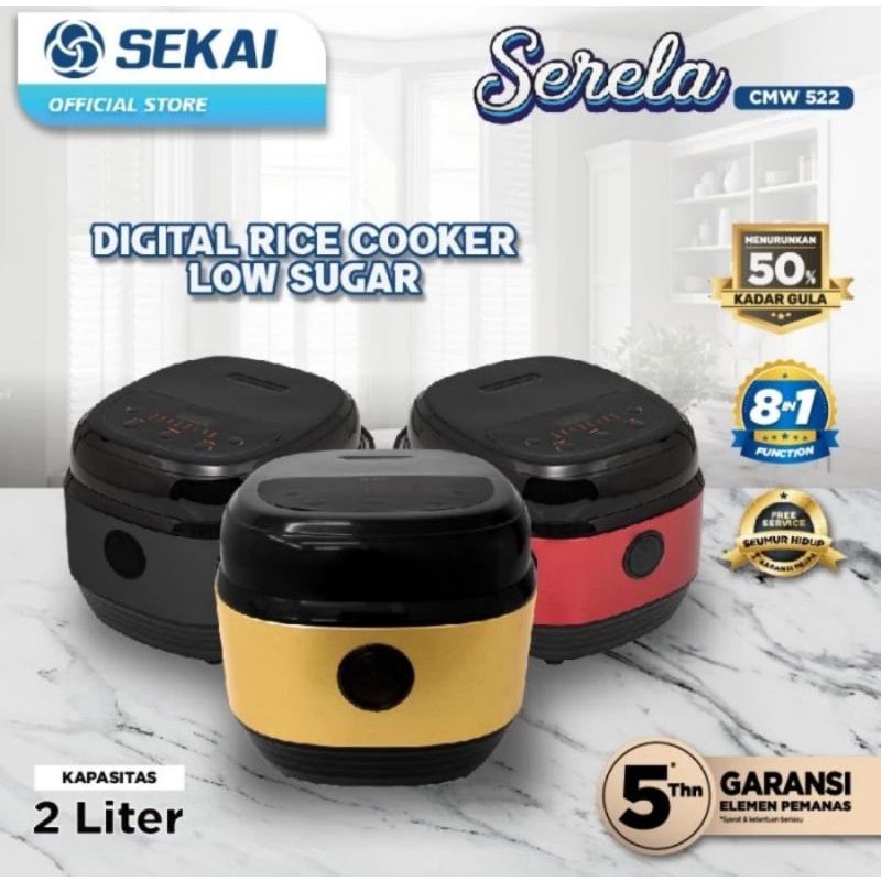 SEKAI RICE COOKER LOW CARBO SUGAR CMW 522