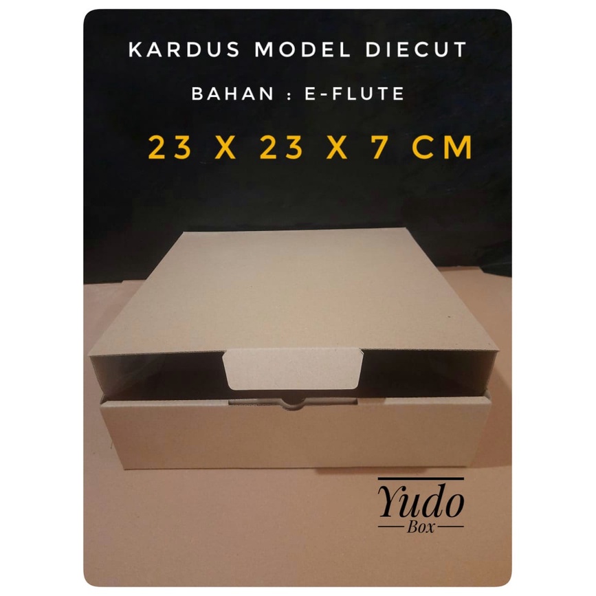 

box kardus karton uk. 23x23x7 cm model diecut pizza u/souvenir