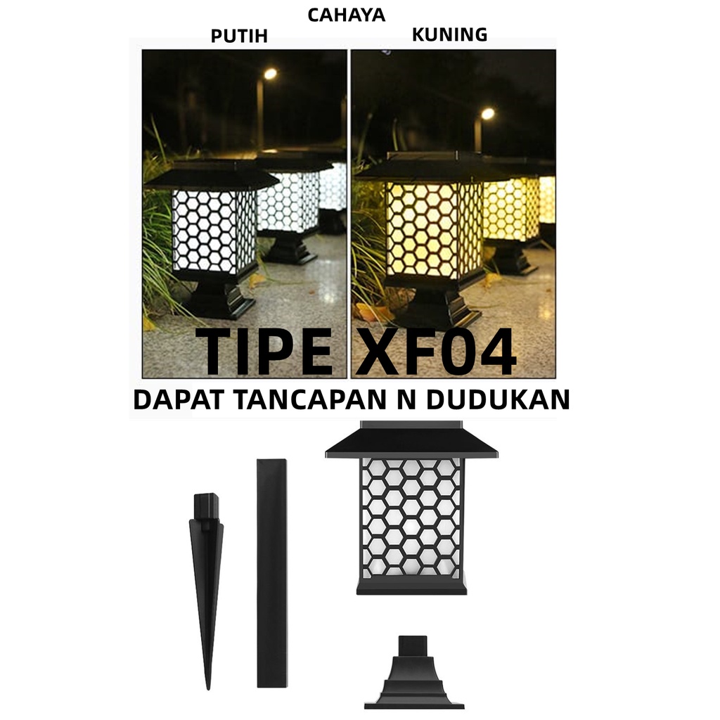 Lampu taman solar lampu taman tancap tenaga surya KOTAK JUMBO 2in1