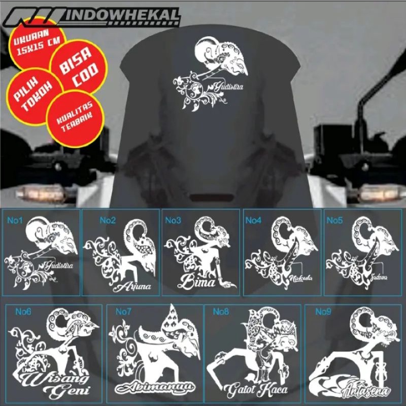 STIKER CUTTING WAYANG UNTUK MOTOR/MOBIL