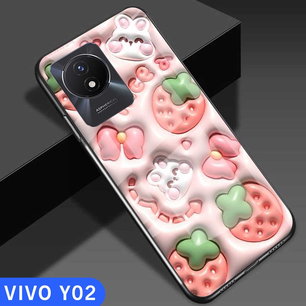 [N152] Case Glass Kaca Vivo Y02 Y02T  - Casing Vivo Y02 Y02T - Case Vivo Y02 Y02T