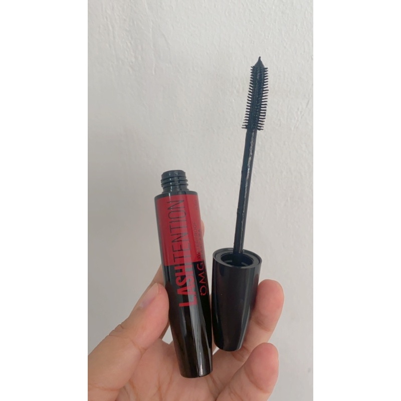 OMG Oh My Glam Lashtention Waterproof Mascara - Maskara Eye Makeup Waterproof 4X Lebih Tebal