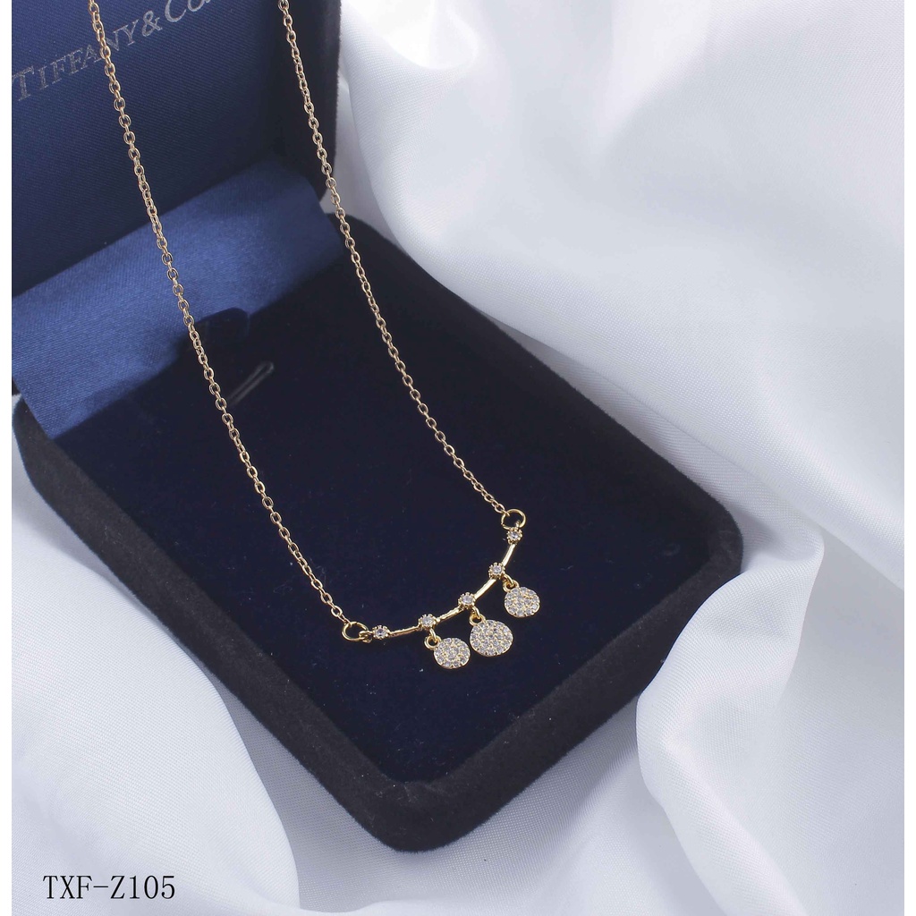 Kalung Titanium Permata Anti Karat Perhiasan Fashion 314/1593/105